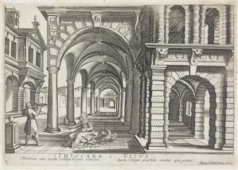 HENDRICK HONDIUS (after Paul Vredeman de Vries) The Books of Architecture, the Five Senses